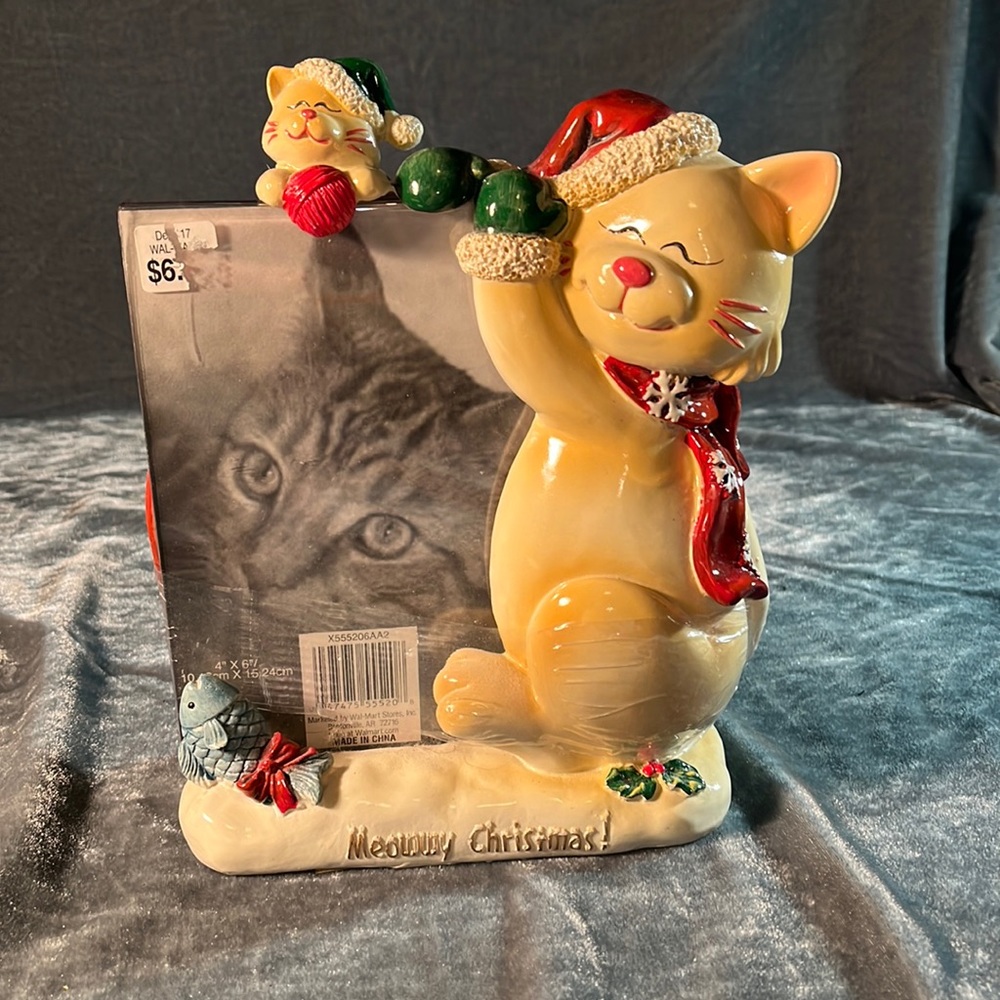 Cat Christmas Picture Frame